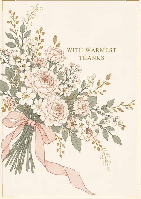 A Bouquet of Thanks — WITH WARMEST THANKS