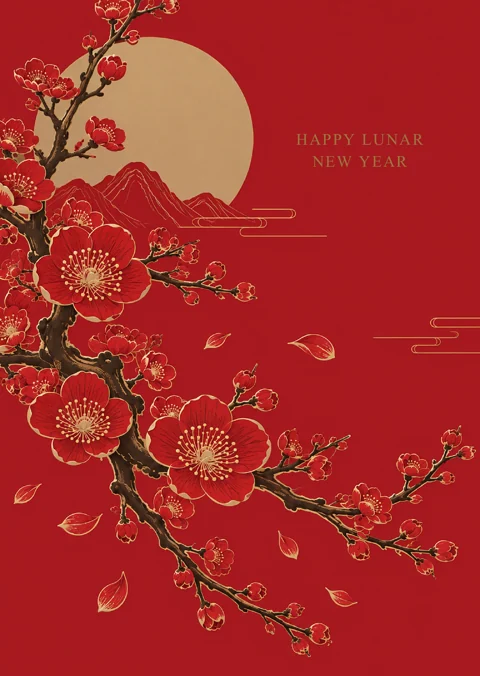 Plum Blossoms for the New Year — HAPPY LUNAR NEW YEAR