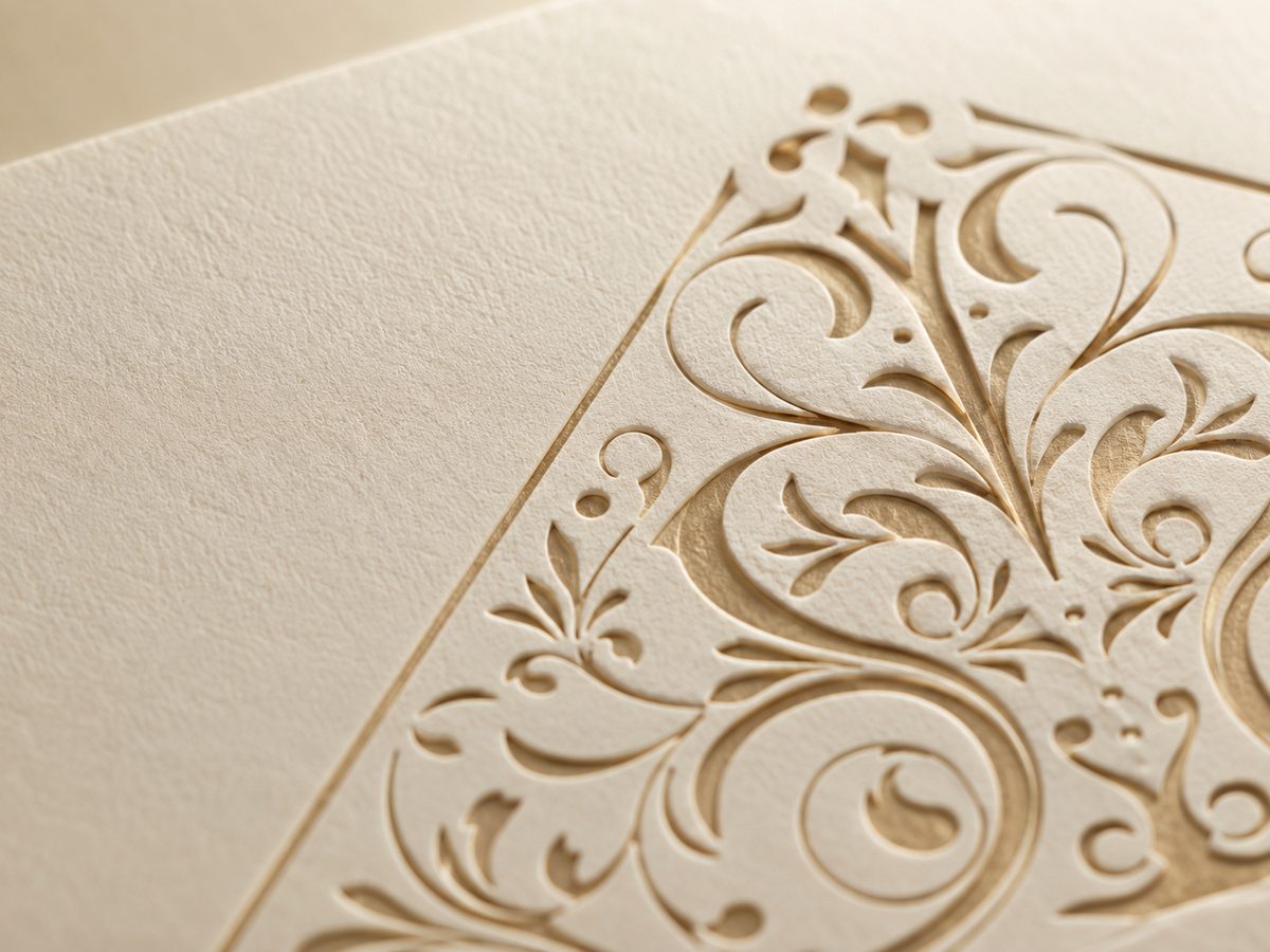 Fine laser-etched filigree detail